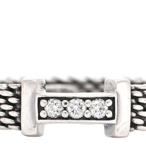 Tiffany & Co. Sterling Silver Diamond Narrow Somerset Ring